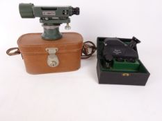 Watts Theodolite in leatherette case & an optical instrument by Raynor, 100 new Bond Street,