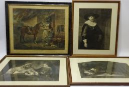 Collection of early 20th century monochrome prints and engravings after Rembrandt,