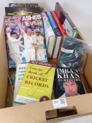 Collection of Cricket books including Dickie Bird signed Autobiography,