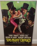 Vintage film poster - 'Too Many Crooks' original movie poster mounted on board,