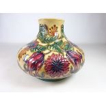 Moorcroft 'Tahiti' Pattern vase, designed by Nicola Stanley, stamped MDS to base, no. 92, H16.