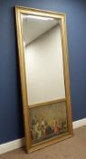 Early 20th century gilt framed full height wall mirror,