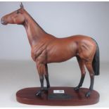 Beswick 'Red Rum' connoisseur horse on plinth,