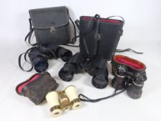 Pair of 19th/ early 20th Century bone opera binoculars, Mark Scheffel 32 x 50,