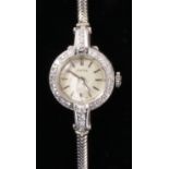 Vertez Swiss made white gold cocktail watch hallmarked 18ct,