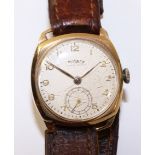 Rotary Super Sports 9ct gold wristwatch Birmingham 1951 in original box Condition Report