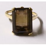Smokey quartz ring tested to 9ct Condition Report <a href='//www.davidduggleby.