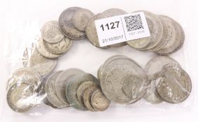 Collection of pre-1947 GB silver coinage approx 11.