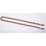 9ct rose gold watch chain,