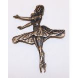 Silver ballerina brooch by A H Darby & Son Birmingham 1946 Condition Report <a