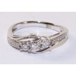 Diamond white gold ring hallmarked 9ct Condition Report <a href='//www.