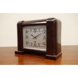 Early 20th century bakelite cased 'Timlec' electric mantel clock,