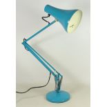 1970's blue anglepoise lamp,