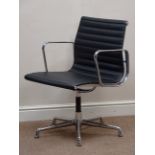 Eames style chrome finish swivel office armchair Condition Report <a