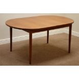 1960's Nils Jonsson for Troeds - teak extending dining table with two additional leaves,