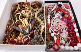 Mid 20th century and later necklaces in two boxes Condition Report <a