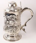 George III silver tankard gilded interior by Peter and William Bateman London 1812 with