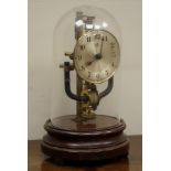 Early 20th century 'Pinchin Johnson' Bulle electric clock, under dome,