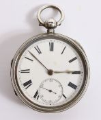 Victorian silver key wound pocket watch no 39035,