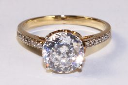 Dress ring with diamond shoulders hallmarked 9ct Condition Report <a