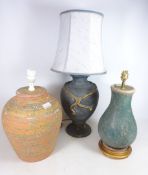 Terracotta lamp base H41cm,