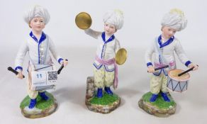 Three Höchst band members; two drummer boys and boy with symbols,