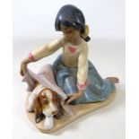 Lladro Gres figure with hound, no. 2287 Condition Report <a href='//www.