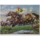 The Water Jump Newbury, limited edition colour print no.