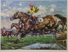 The Water Jump Newbury, limited edition colour print no.