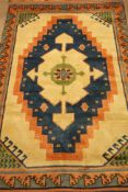 Turkish cream ground rug, 230cm x 148cm Condition Report <a href='//www.