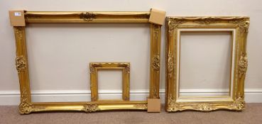 Three modern gilt swept frames, as new 91.
