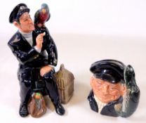 Royal Doulton 'Shore Leave' figurine and a Royal Doulton character jug 'Lobster Man' (2)