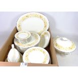 Wedgwood 'Mimosa' pattern dinnerware includes; eleven dinner plates, six tea plates,