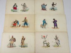 Set of ten early 19th Century hand coloured engravings, published by Fisher Son & Co,