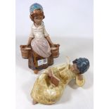 Two Lladro Gres figures;