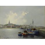 Anstruther - Scotland, oil on canvas signed by Don Micklethwaite (British 1936-), 44.5cm x 59.