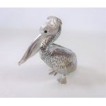 Christofle silver plated model of a Pelican, H10.