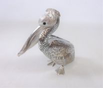 Christofle silver plated model of a Pelican, H10.