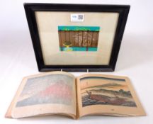 Hokusai Views of Mount Fuji booklet and a Japanese artists proof woodcut print,