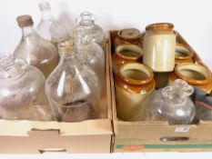 Stoneware storage jars,