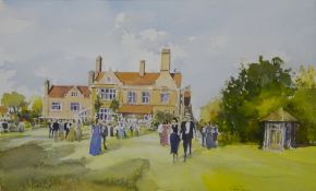 Garden Party at The Wrea Head Hall - Scarborough, 20th century watercolour signed by Don Glynn 31.