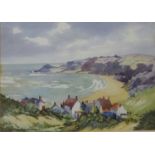 Runswick Bay, watercolour signed by Cecil Hodgkinson (British 1895-1979), 25.