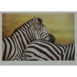 Zebras, limited edition colour print no.