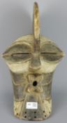Tribal Masks; West African carved wooden Songye mask,