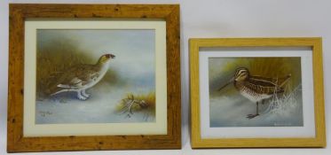 Partridge and Snipe, two watercolours signed and dated by Gordon C Turton (British b.1947), 24.