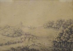 Castle Howard and Grounds, 19th century pencil drawing unsigned 21.