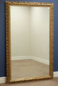 20th century large gilt framed wall mirror, ornate frame,