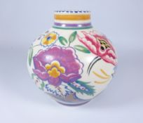 Early Poole pottery squat vase c1935, by Eileen Prangell,
