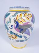 Early Poole Carte Stabler Adams vase, by Ruth Pavely c1920's, H18.