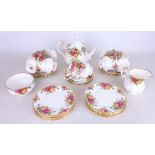 Royal Albert 'Old Country Roses' tea service for ten Condition Report <a